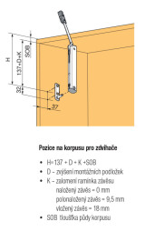 Aventos HK-XS slabý komplet
